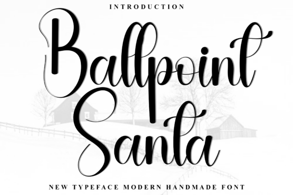 Ballpoint Santa Font: Festive Branding for Small Business