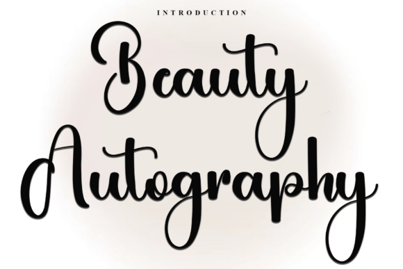 Beauty Autography Font for Editorial Design