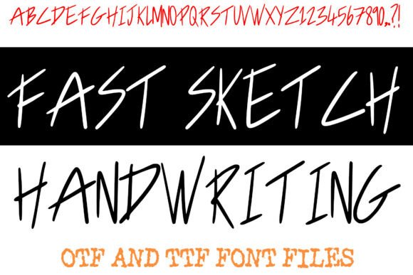 Fast Sketch Handwriting Font for Authentic Branding