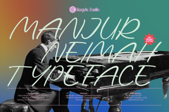 Manjur Neimah Font: Bold Retro Style for Campaigns