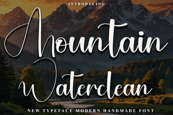 Mountain Waterclean Font: Bold Branding for Small Business