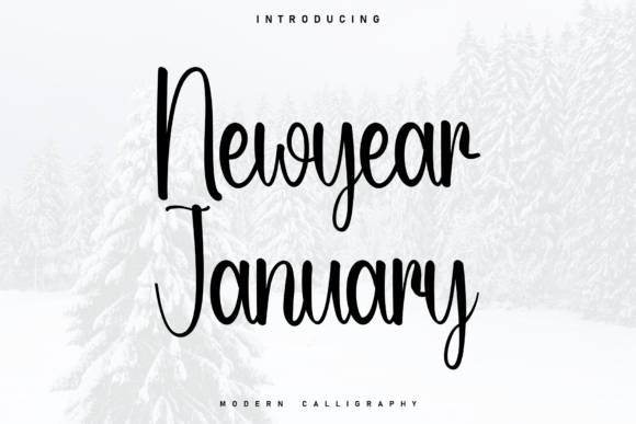 Newyear January Font: Handwritten Charm for Makers